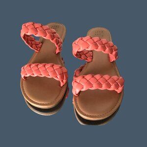 Braided Coral Sandals By A New Day - Womens Size 8.5